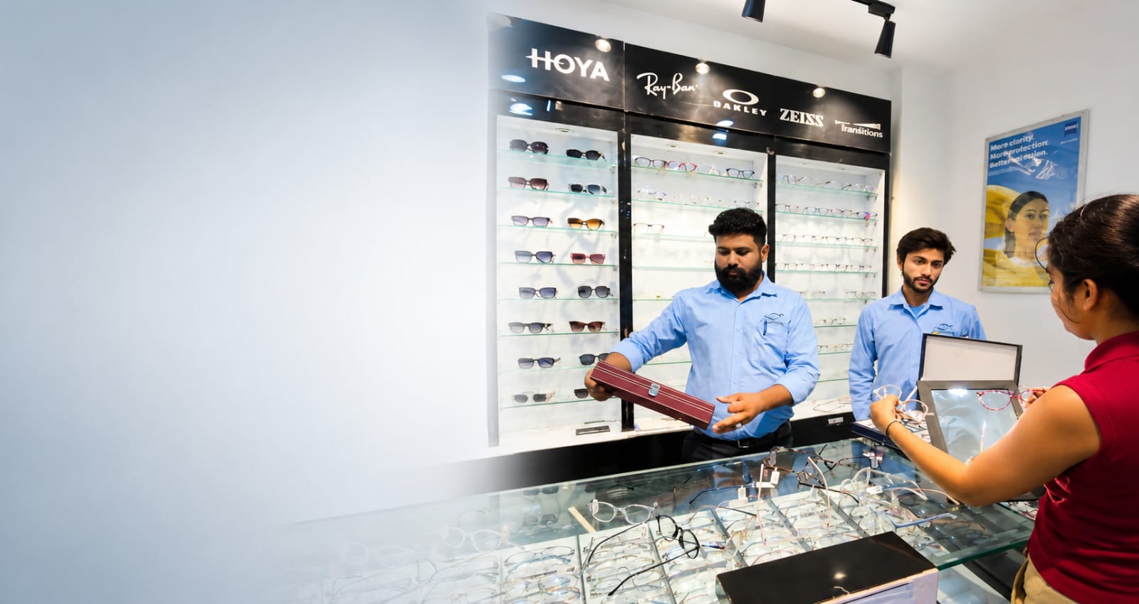 Optical Store at Jagdamba Eye Hospital — HOYA, Ray-Ban, Zeiss